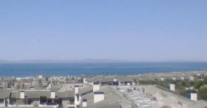 Though not too clear, this was the view of Catalina Island from my husbands first hospital room. Amazing.