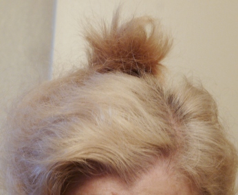 Bleached hair with roots