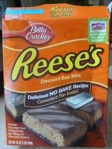 Reese's no bake mix, box